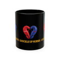 Knuckle Up Nurses Black Ceramic Coffee Mug — 11 oz