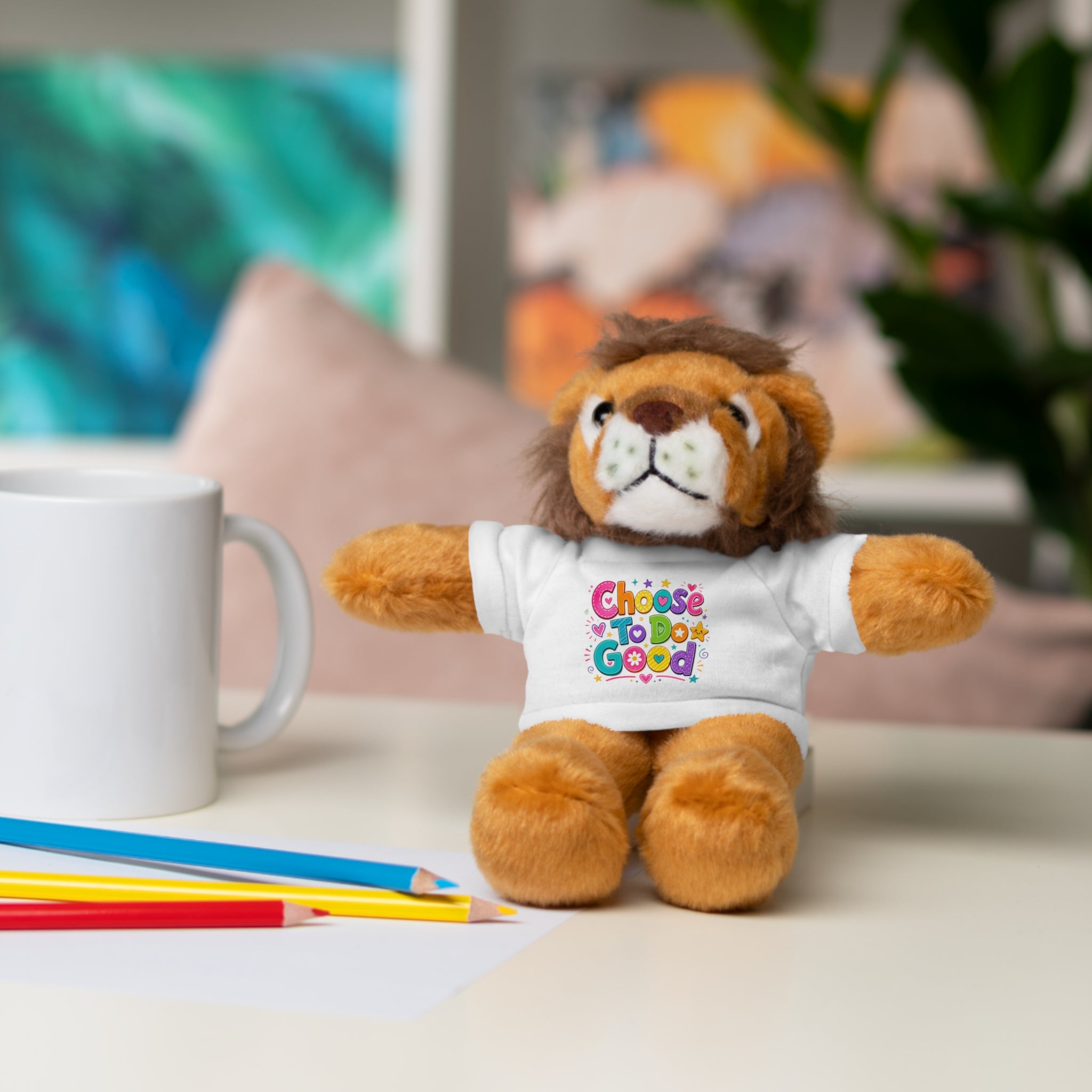 Choose To Do Good Plush Stuffed Animal with T-Shirt – Inspirational Teddy Bear & Animal Friend for Kids