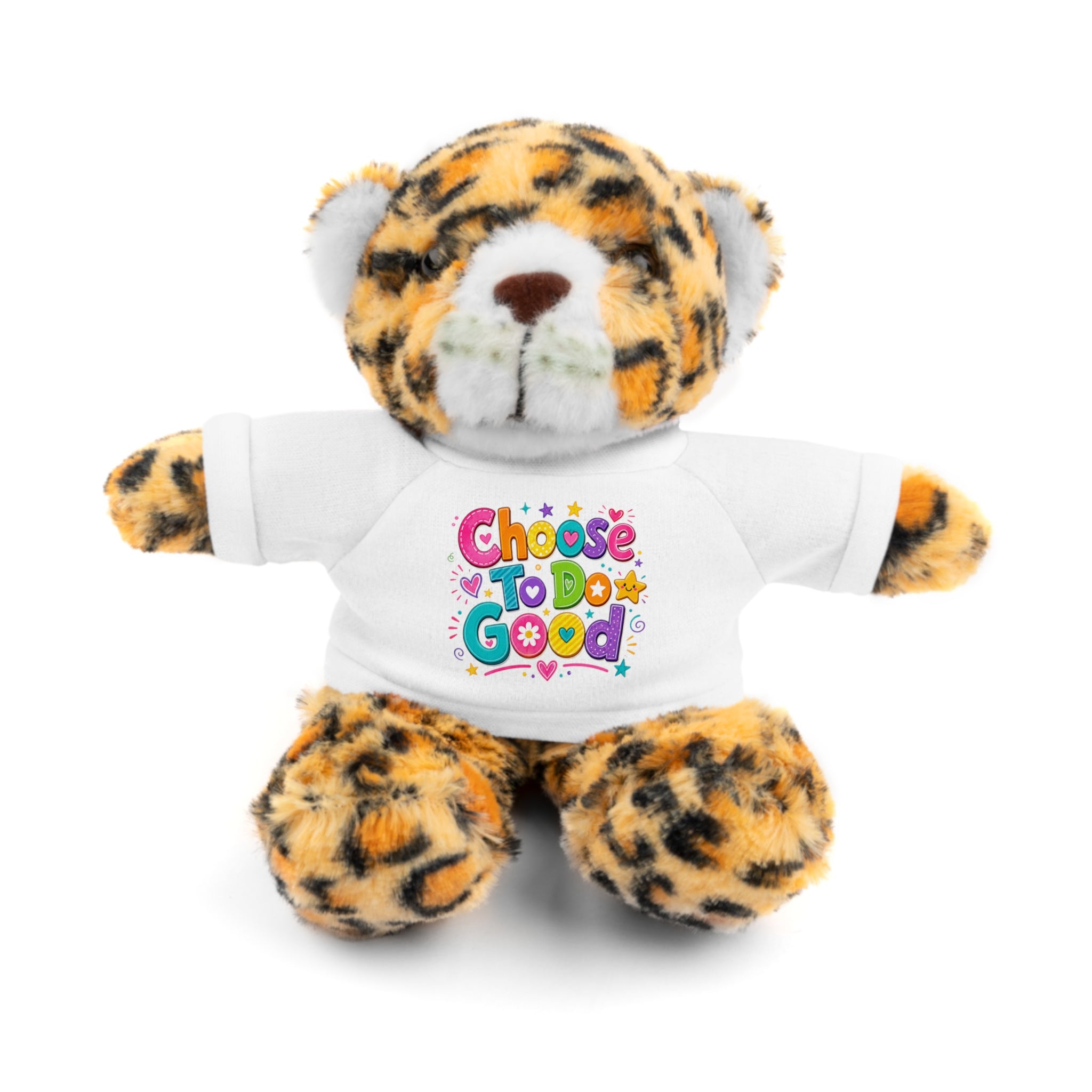 Choose To Do Good Plush Stuffed Animal with T-Shirt – Inspirational Teddy Bear & Animal Friend for Kids