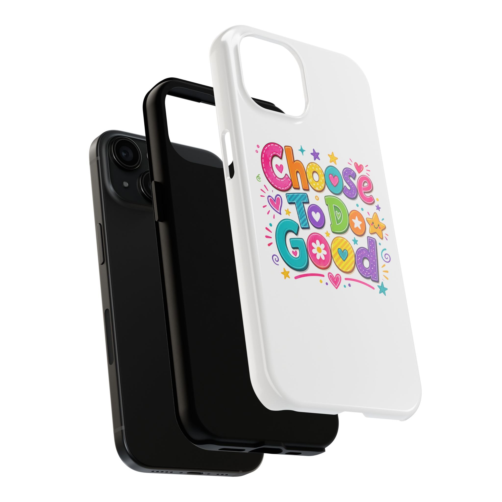 Girls Choose To Do Good Inspirational Glossy Tough Phone Case