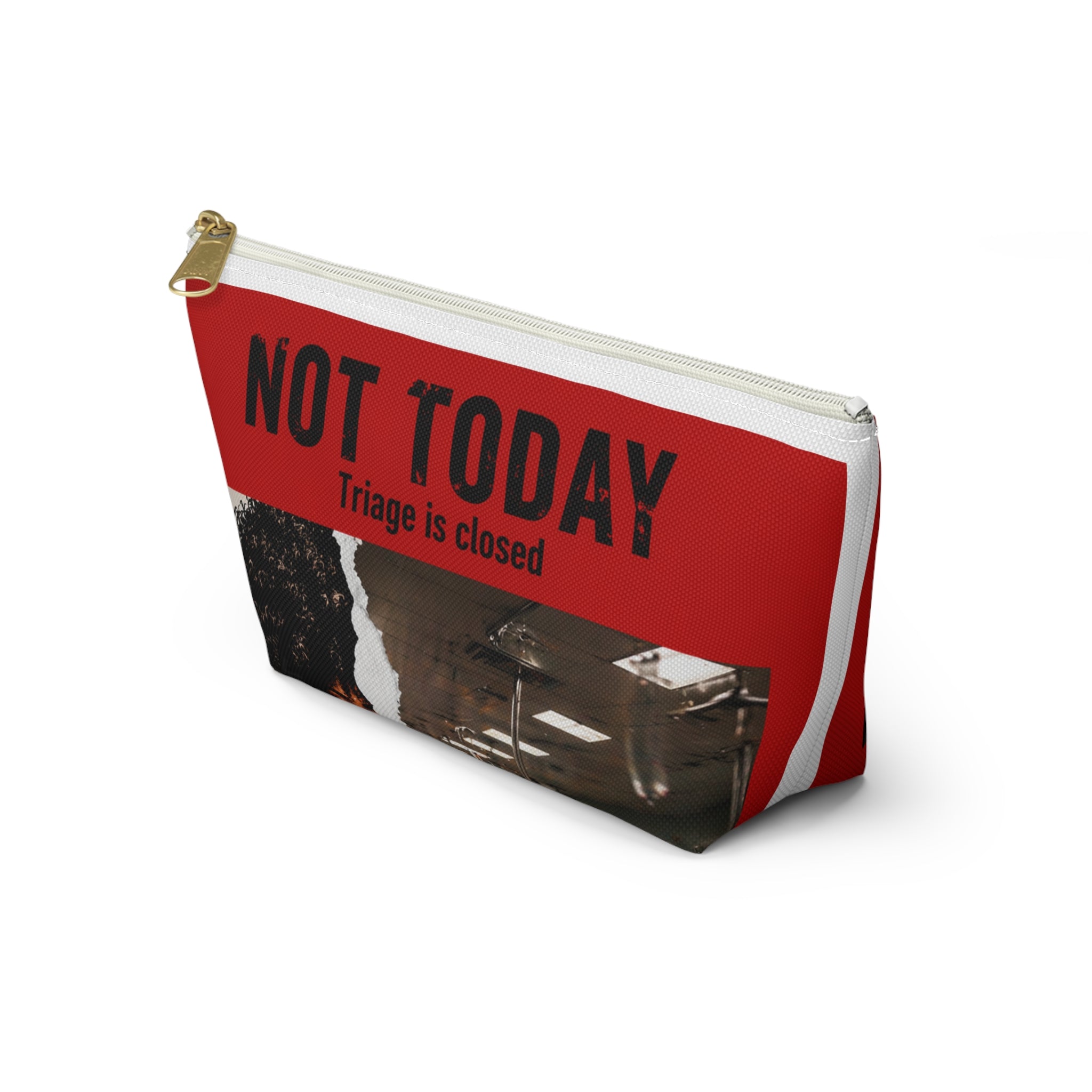 Not Today Satan Triage Is Closed Accessory Pouch | Funny Nurse Gift | Healthcare Humor Organizer