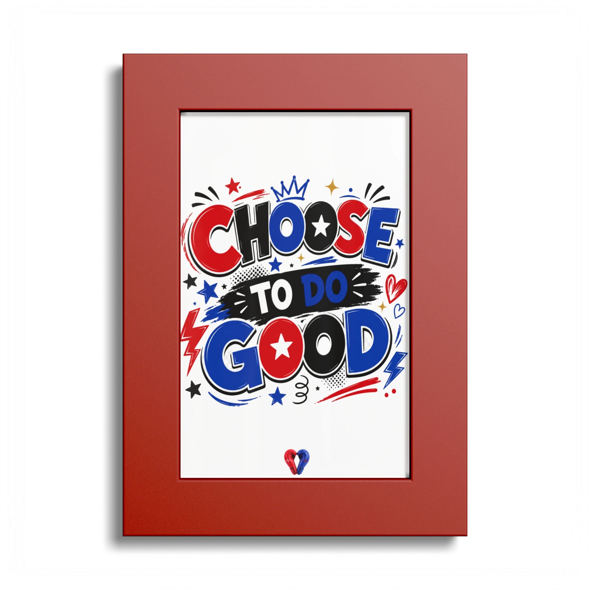 Choose To Do Good Framed Wall Art for Boys | Positive Kids Room Decor | Inspirational Children's Wall Print