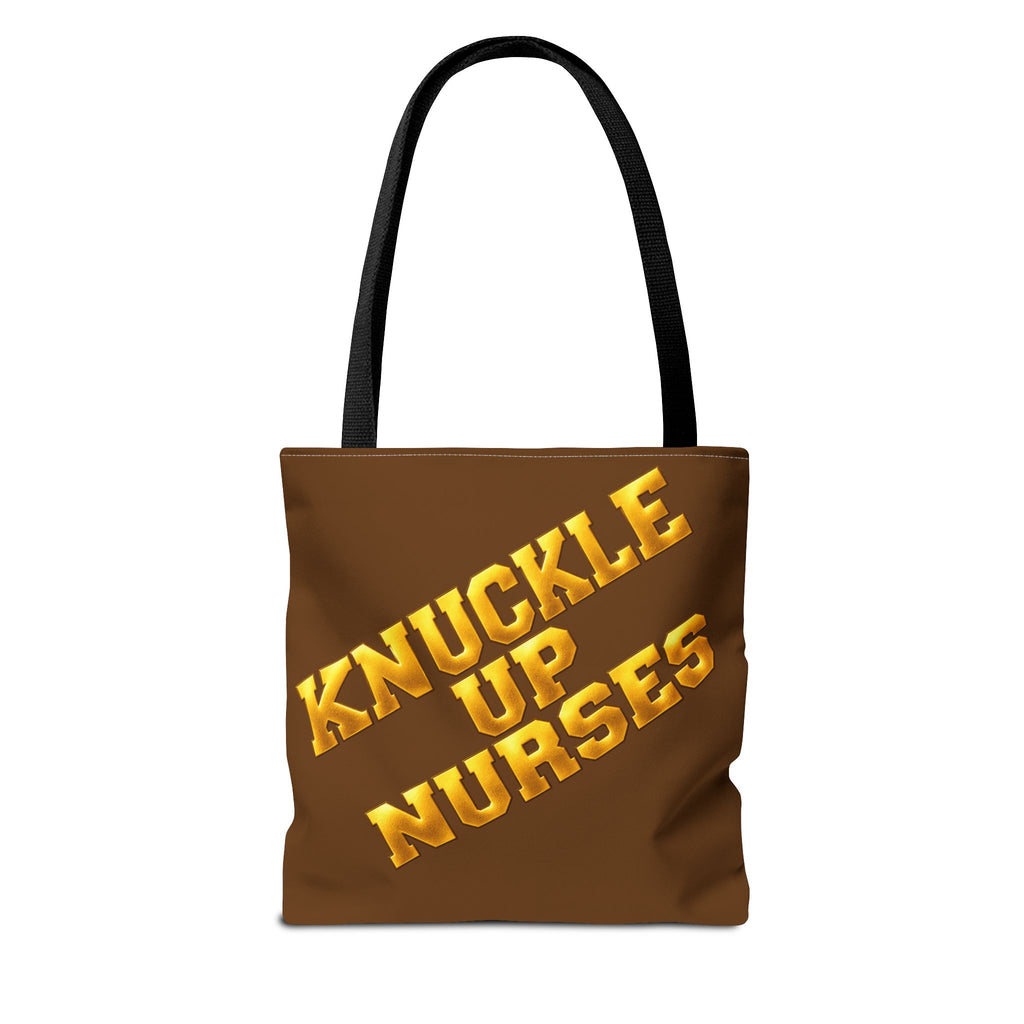 Knuckle Up Nurses Brown & Gold Everyday Tote Bag