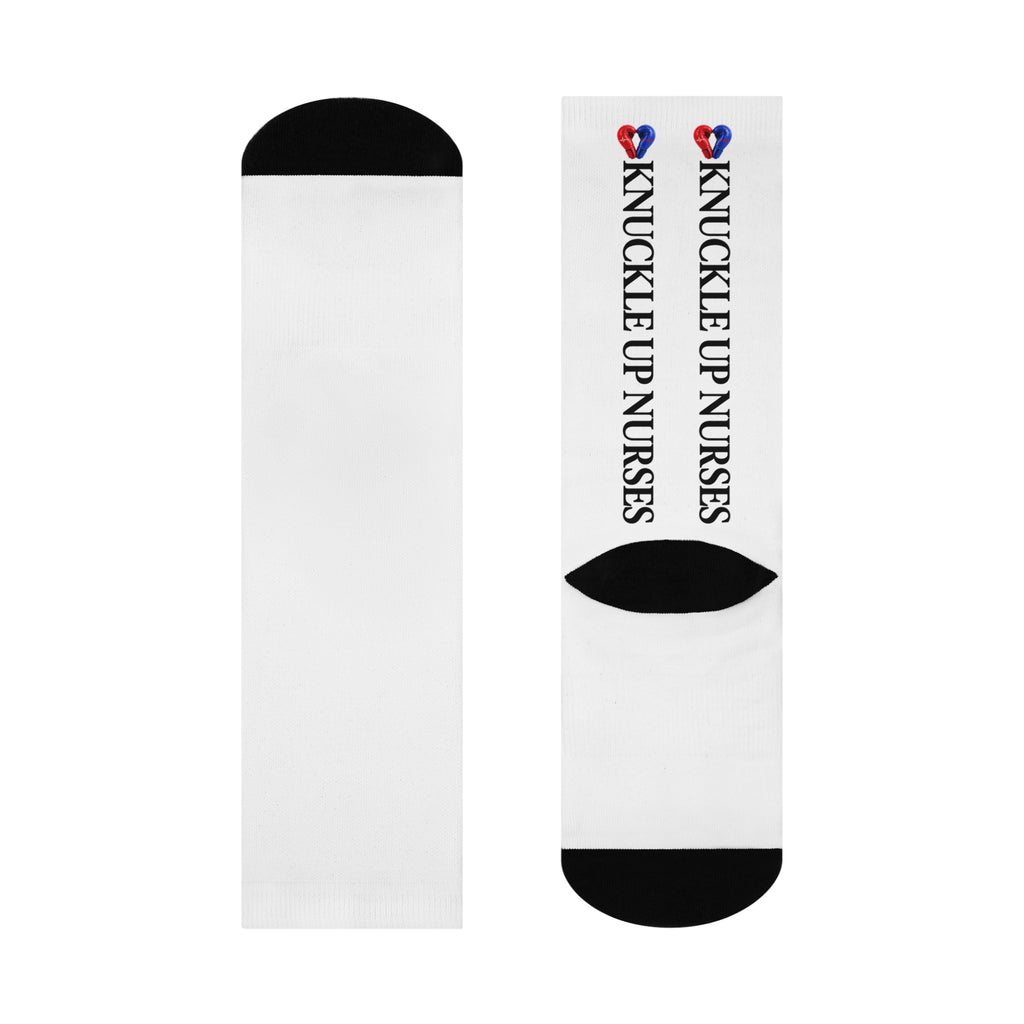 Knuckle Up Nurses Cushioned Crew Socks