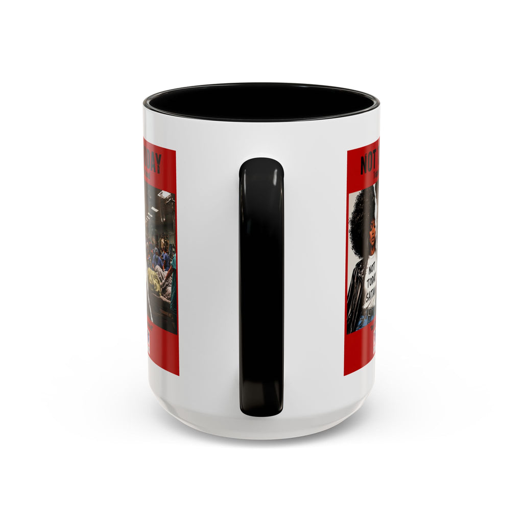 Not Today Satan Triage Is Closed Accent Coffee Mug | Funny Nurse Mug | Healthcare Humor Gift