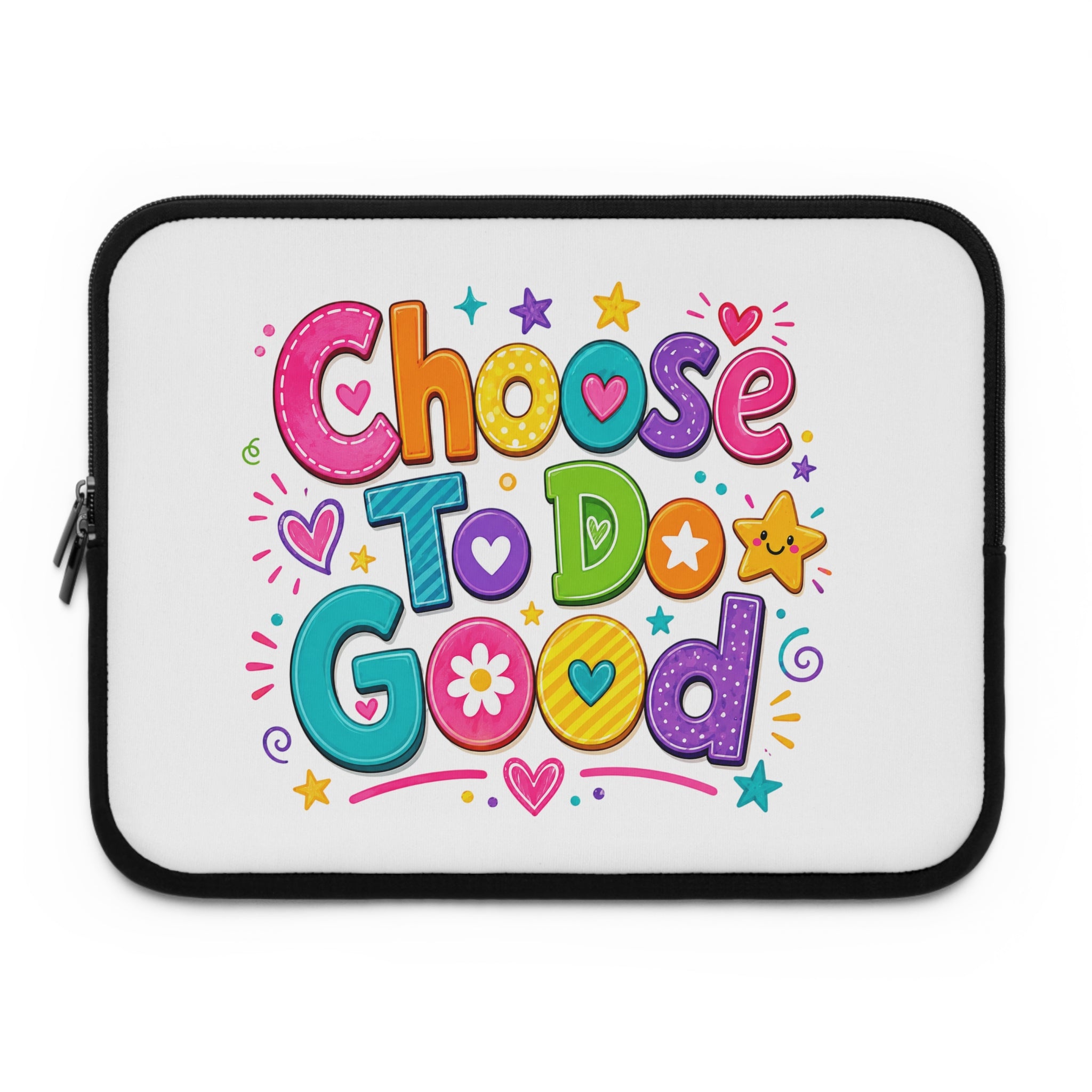 Girls Choose To Do Good Inspirational Positive Message 13-Inch Laptop Sleeve – Knuckle Up Kids
