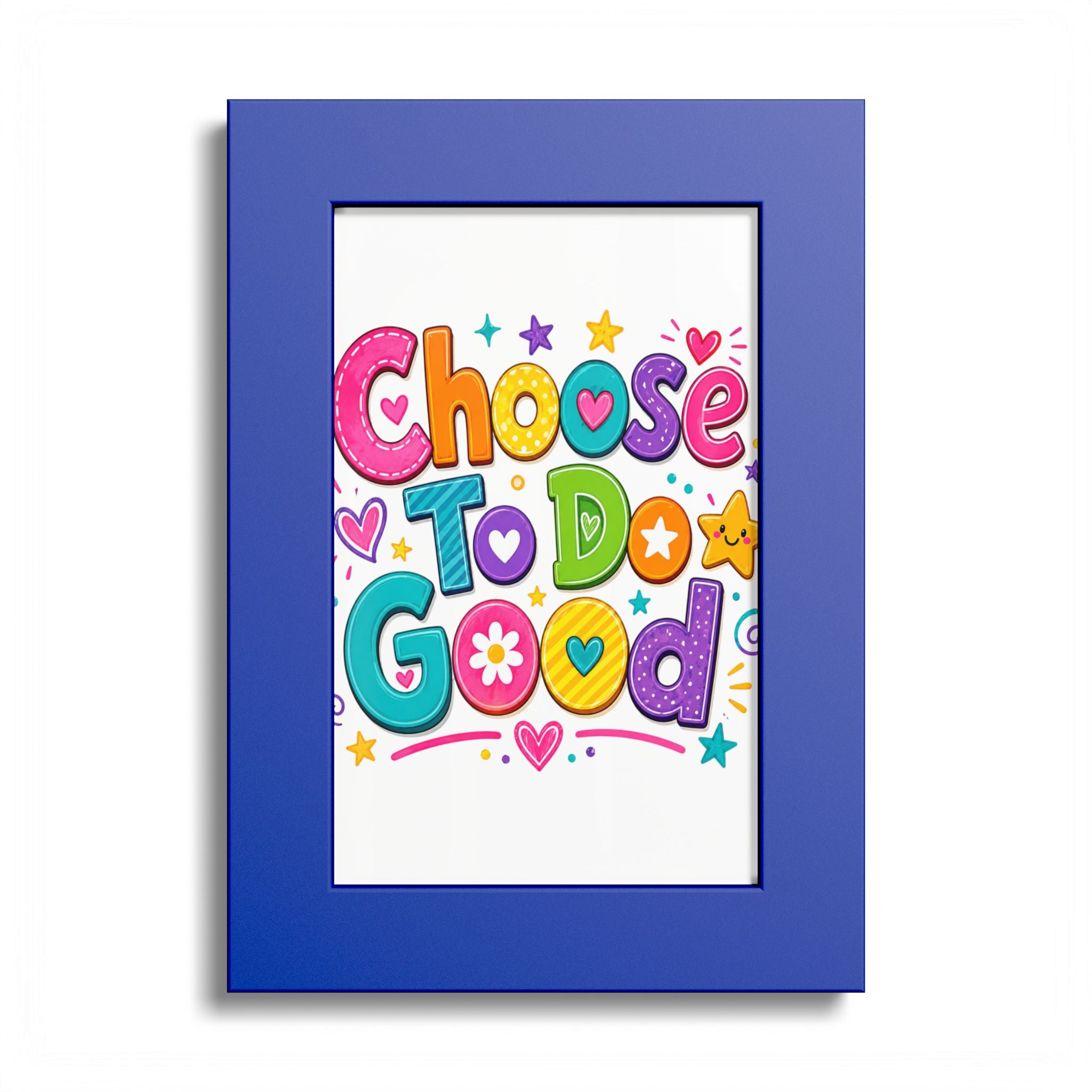 Choose To Do Good Framed Wall Art | Positive Kids Room Decor | Inspirational Children's Wall Print