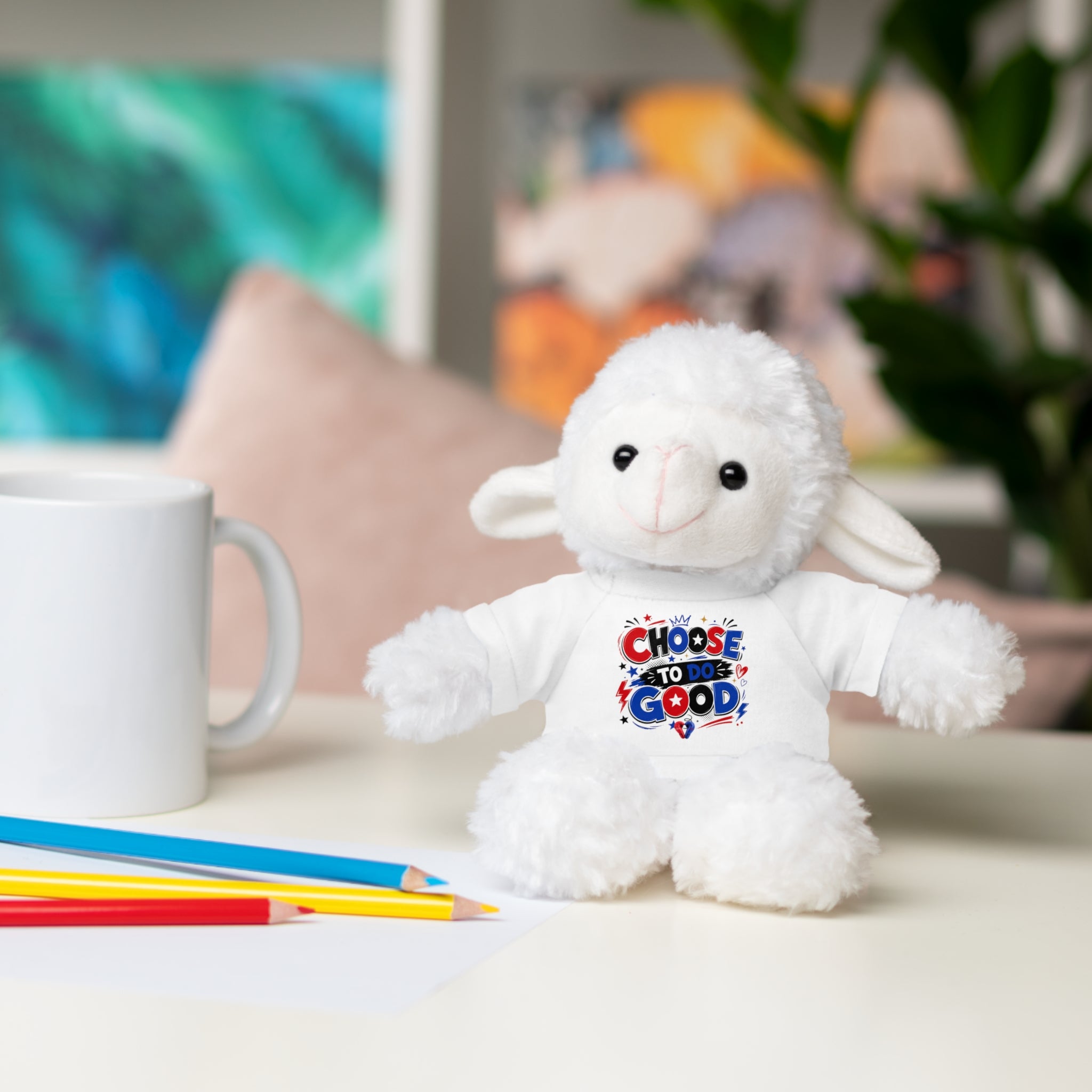 Choose To Do Good Boys Plush Stuffed Animal with T-Shirt – Inspirational Gift for Boys