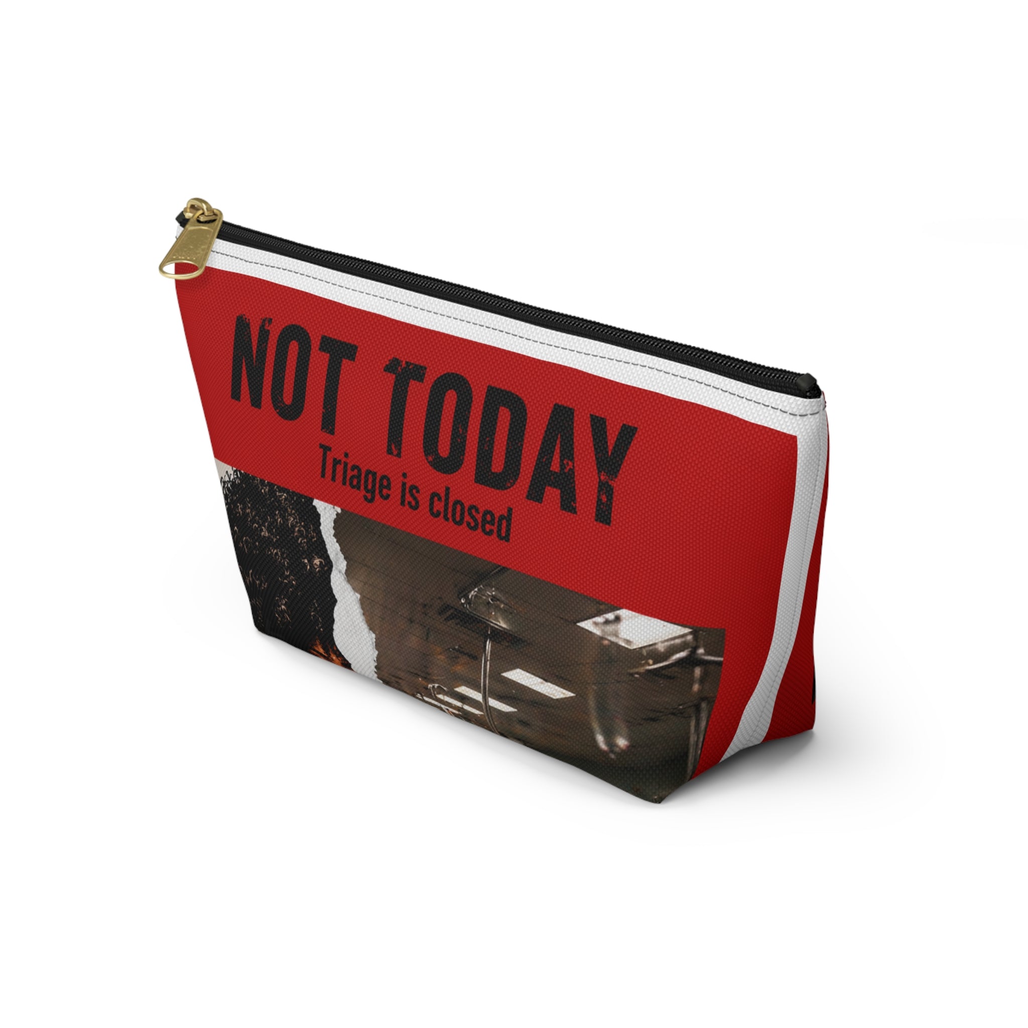 Not Today Satan Triage Is Closed Accessory Pouch | Funny Nurse Gift | Healthcare Humor Organizer