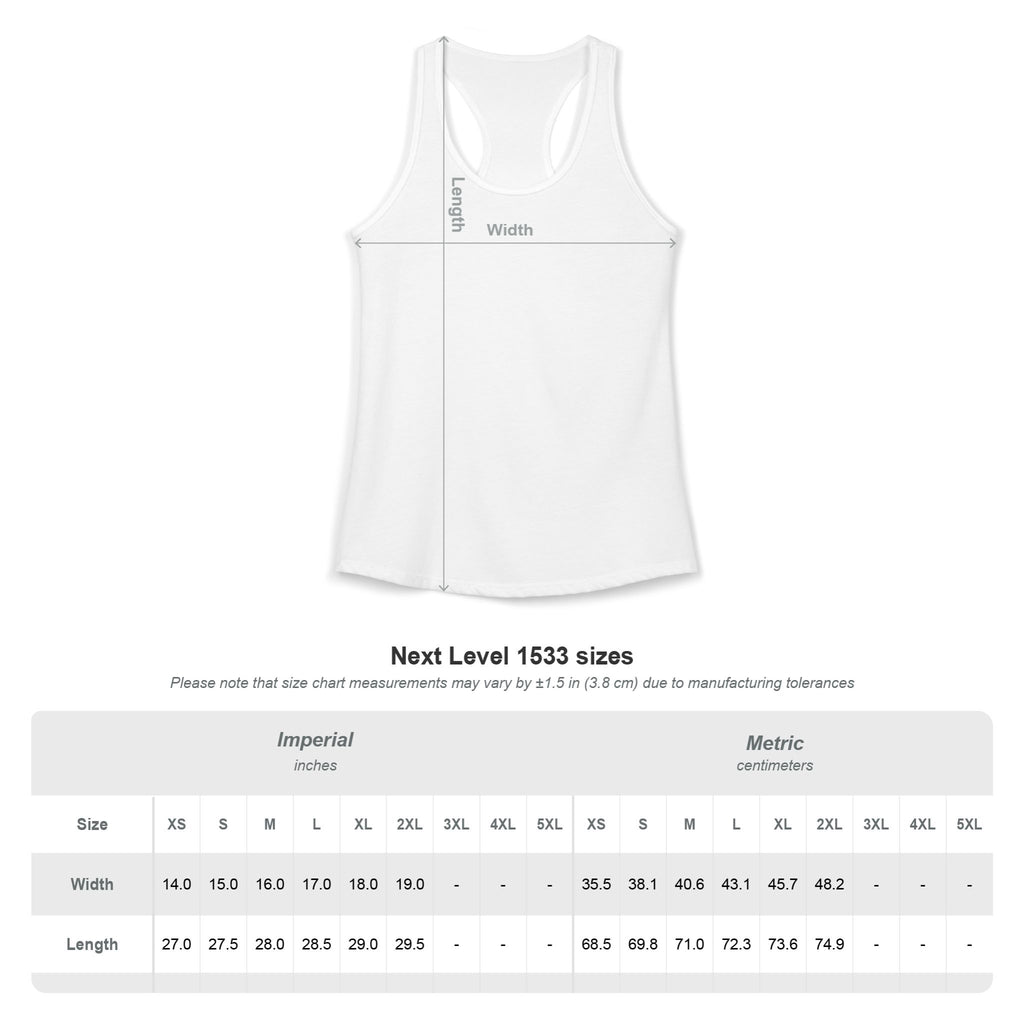Not Today Women’s Racerback Workout Tank – White Lettering