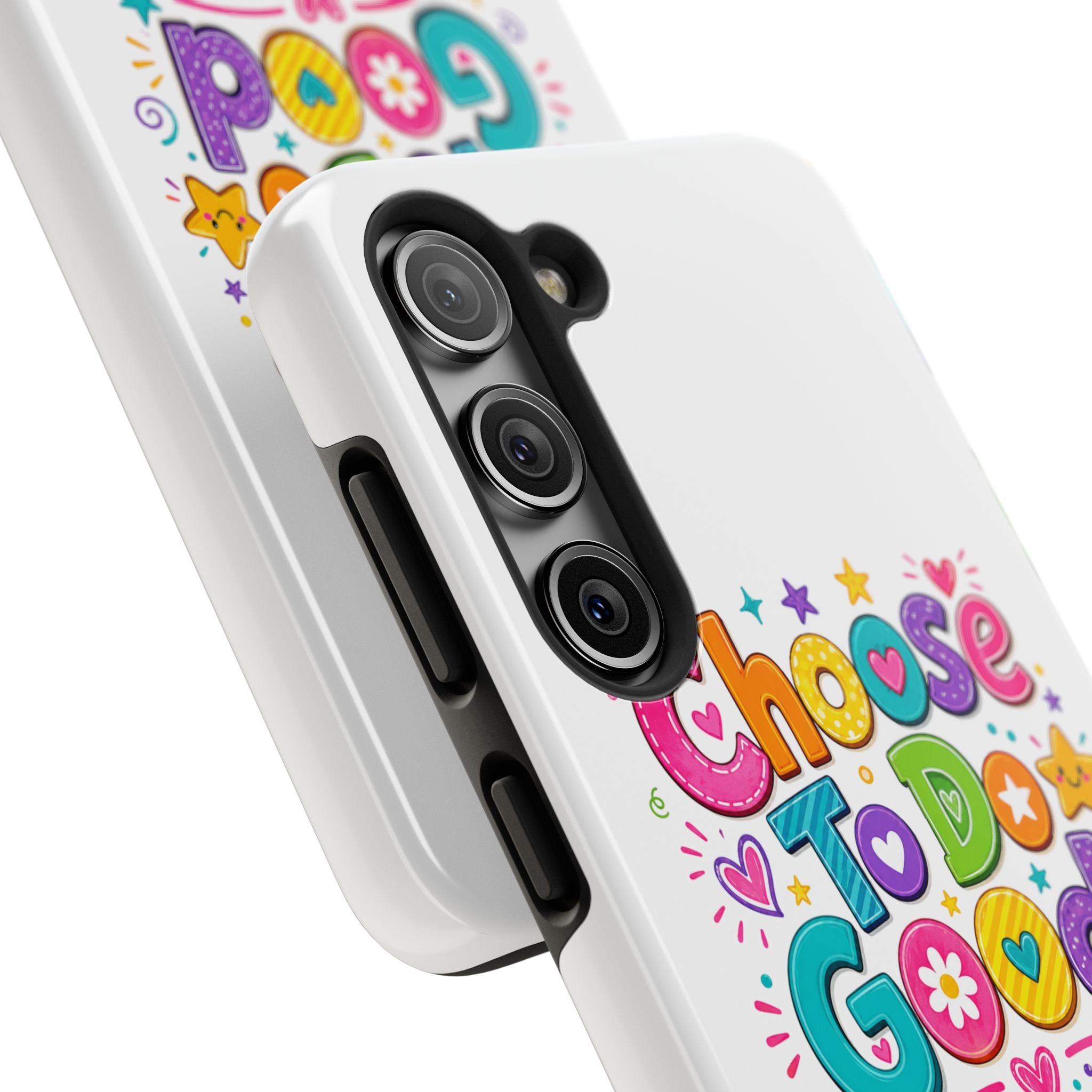 Girls Choose To Do Good Inspirational Glossy Tough Phone Case