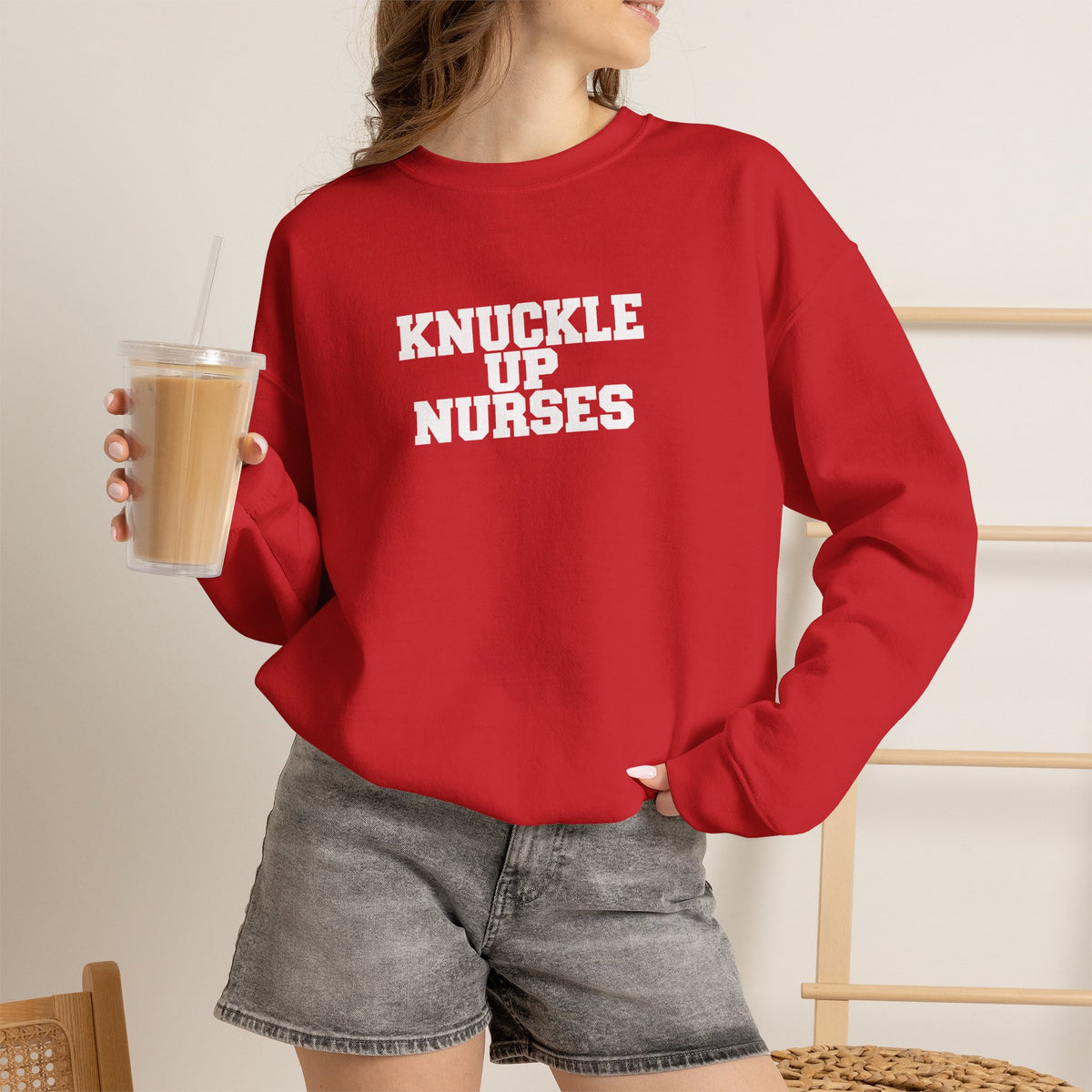Knuckle Up Nurses Unisex Crewneck Sweatshirt
