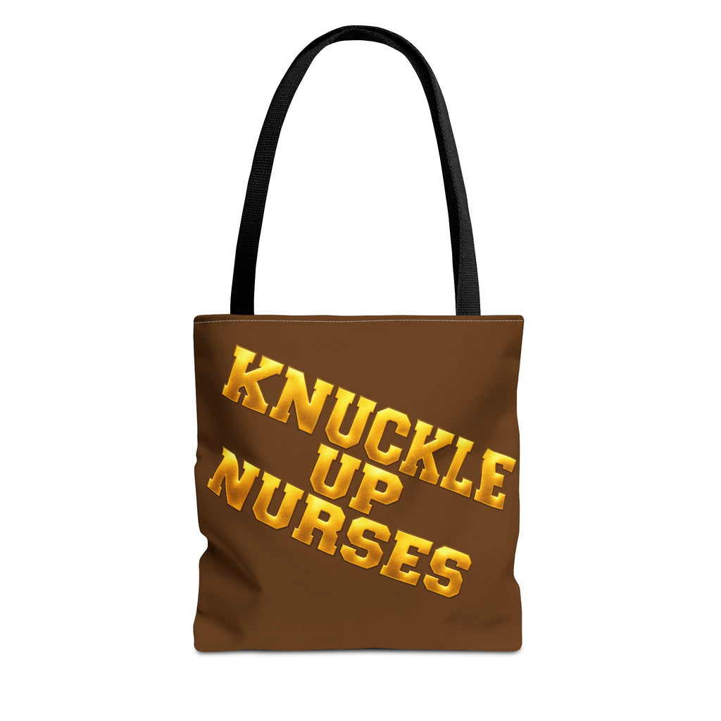 Knuckle Up Nurses Brown & Gold Everyday Tote Bag