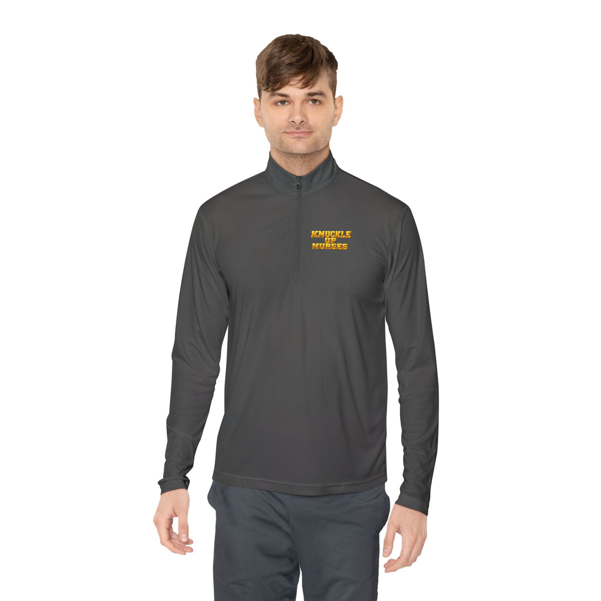 Knuckle Up Nurses Lightweight Quarter-Zip Pullover