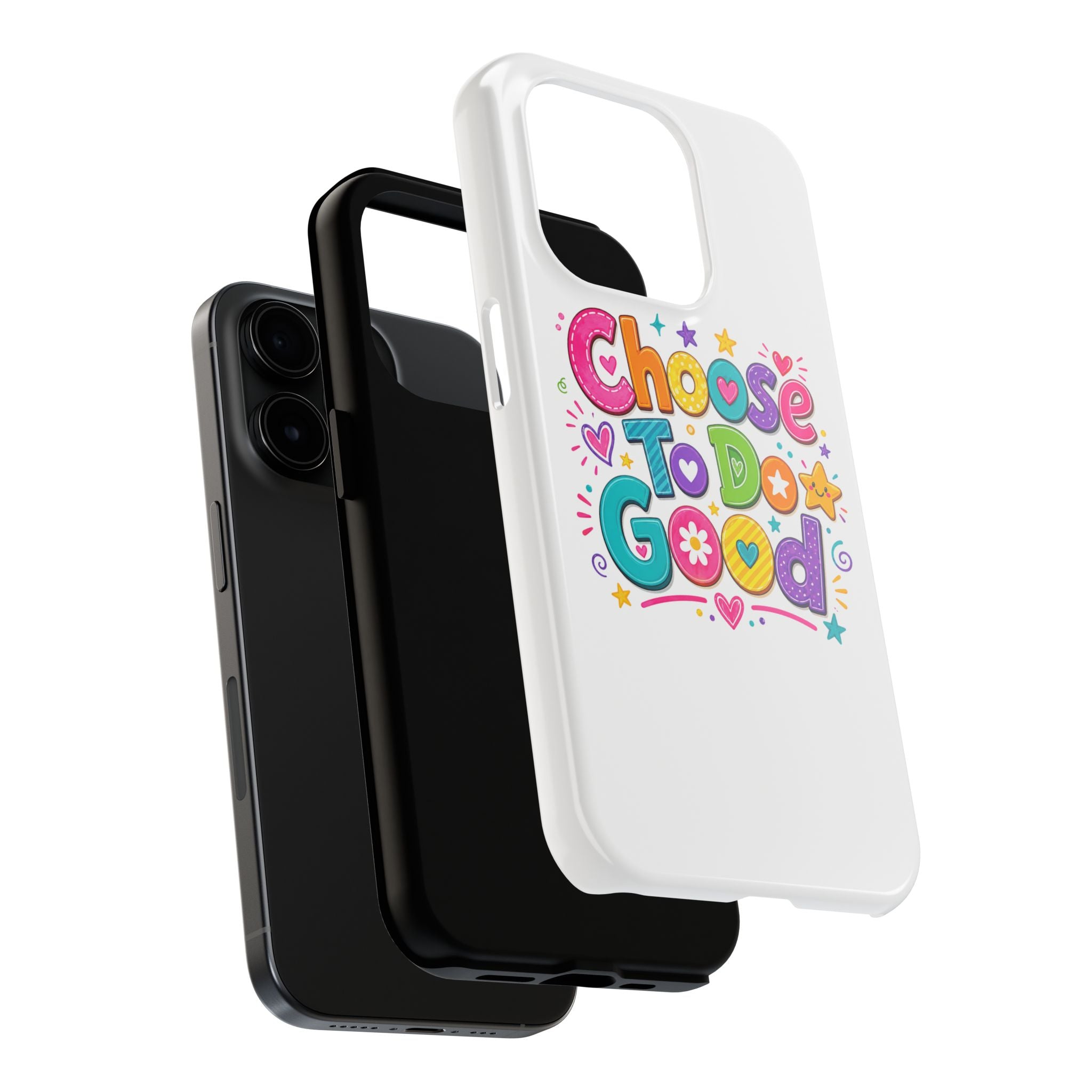 Girls Choose To Do Good Inspirational Glossy Tough Phone Case