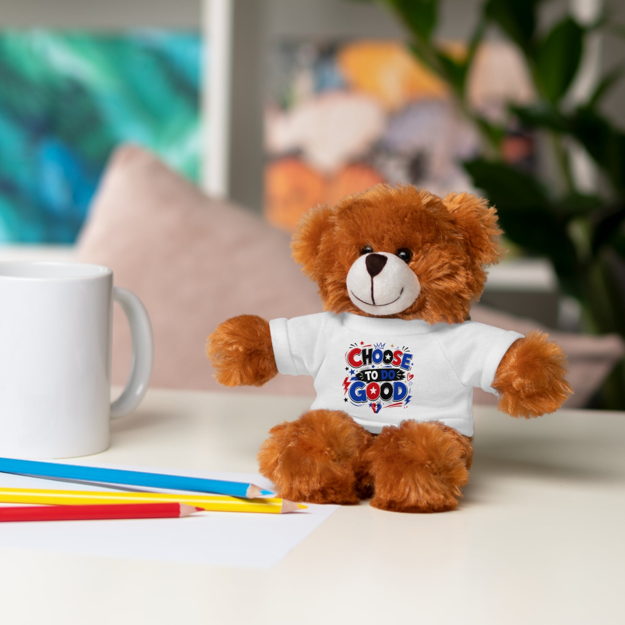 Choose To Do Good Boys Plush Stuffed Animal with T-Shirt – Inspirational Gift for Boys