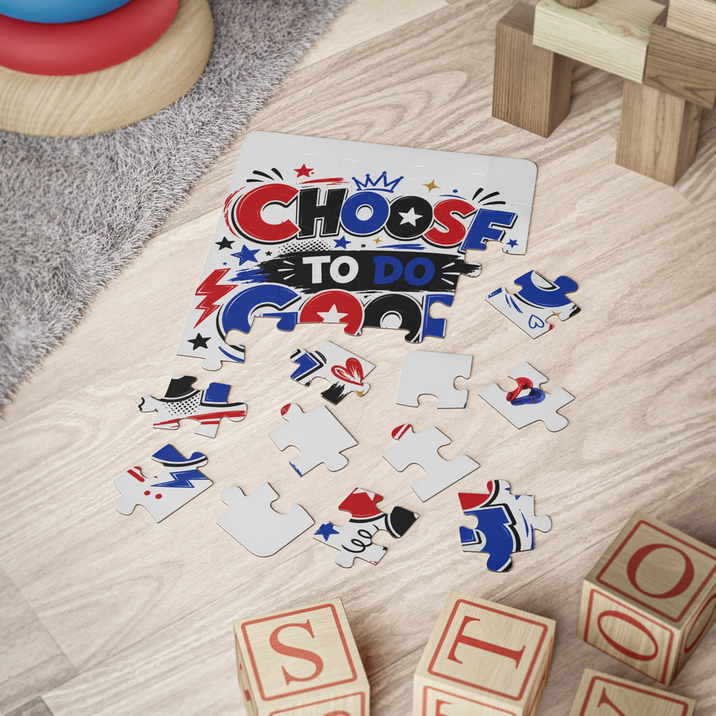 Choose to Do Good Kids Puzzle for Boys | 30-Piece Kindness Puzzle | Positive Character Building Activity | Preschool & Toddler Gift | Knuckle Up Kids