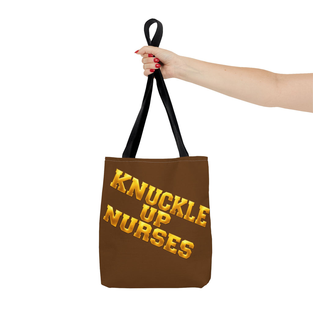 Knuckle Up Nurses Brown & Gold Everyday Tote Bag