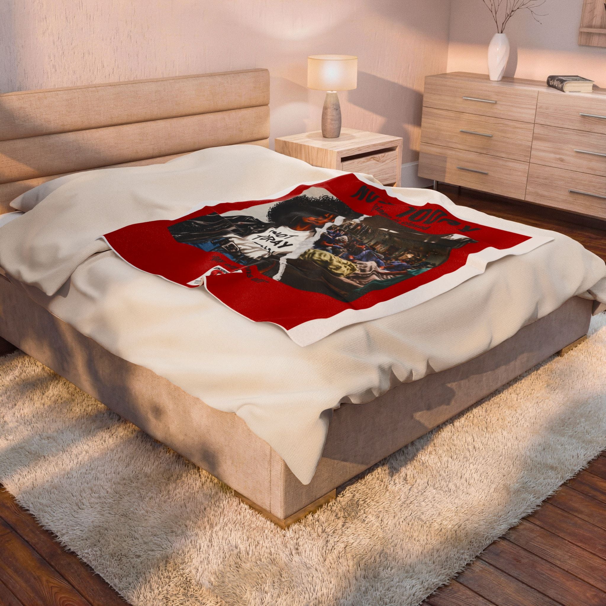 Not Today Satan Triage Is Closed Plush Blanket | Funny Nurse Blanket | Healthcare Humor Gift