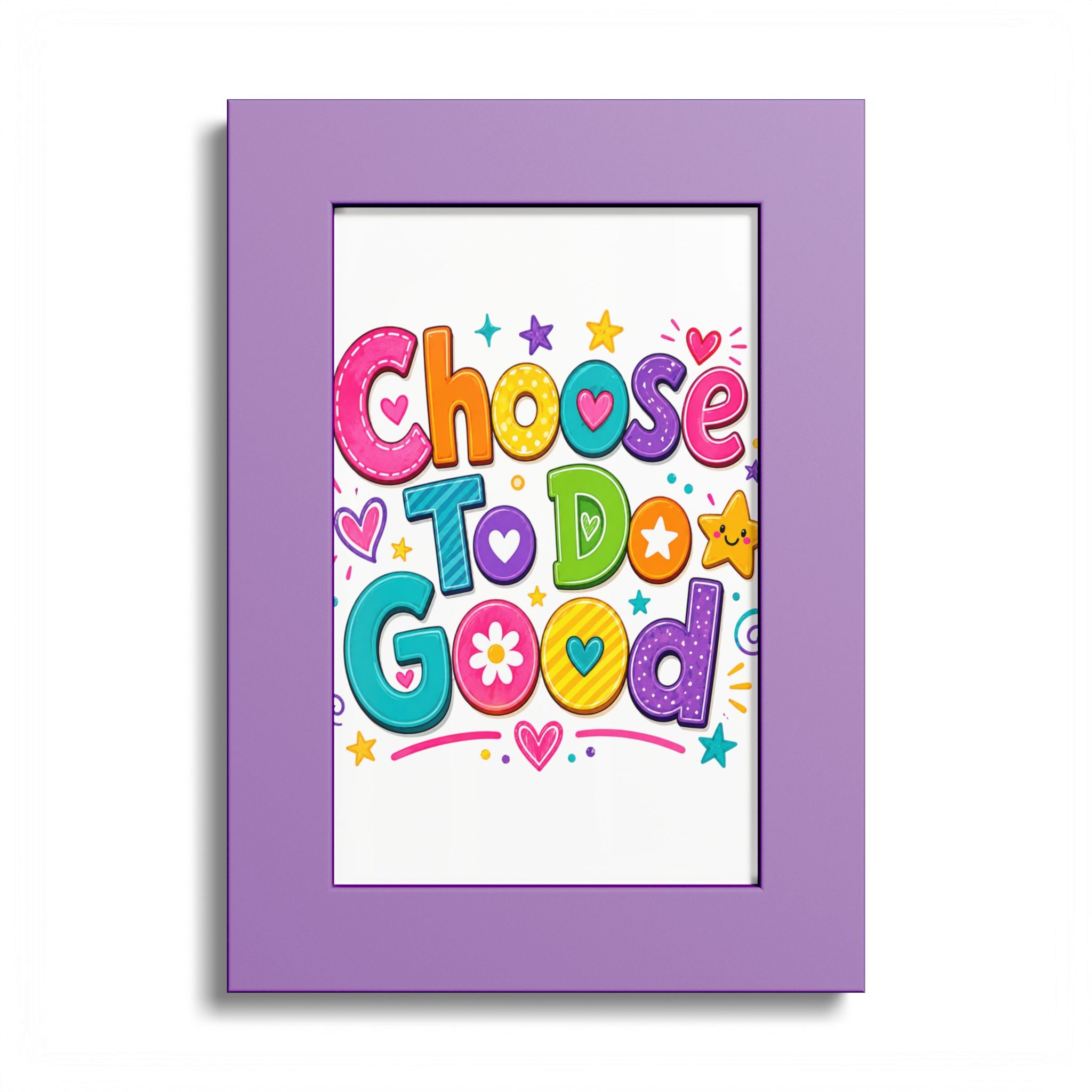 Choose To Do Good Framed Wall Art | Positive Kids Room Decor | Inspirational Children's Wall Print