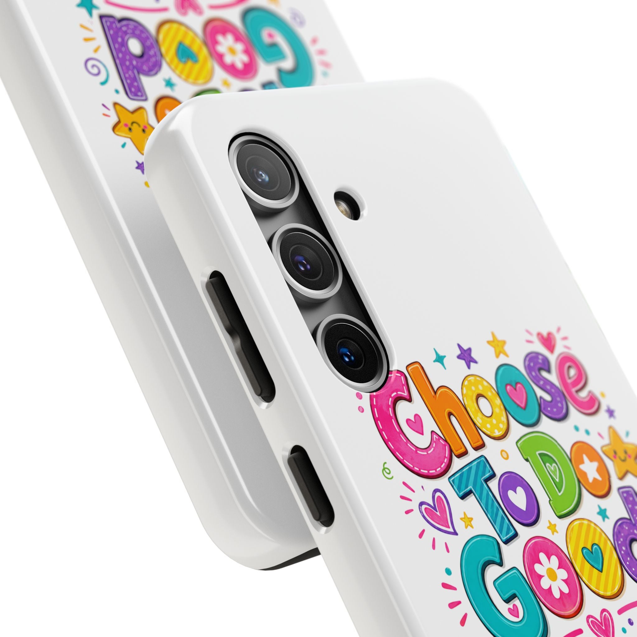 Girls Choose To Do Good Inspirational Glossy Tough Phone Case