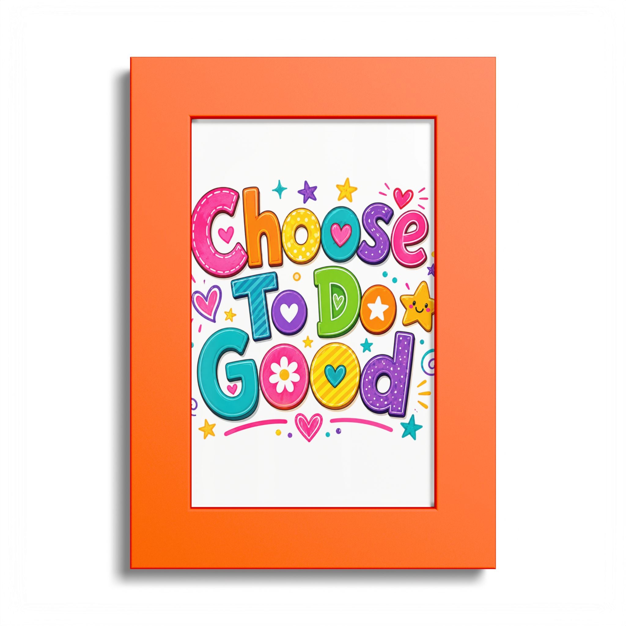 Choose To Do Good Framed Wall Art | Positive Kids Room Decor | Inspirational Children's Wall Print