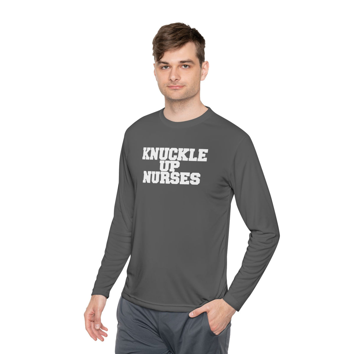 Knuckle Up Nurses Lightweight Performance Long-Sleeve Tee