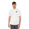 Knuckle Up Nurses Men’s Embroidered Performance Polo – White