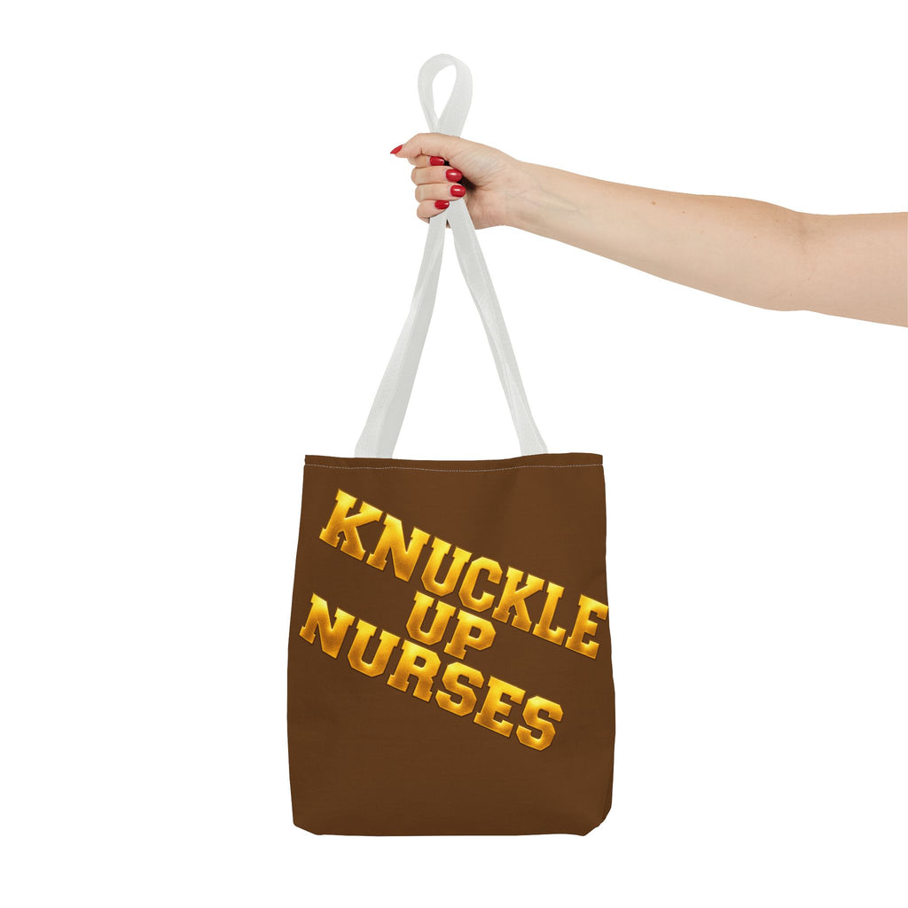 Knuckle Up Nurses Brown & Gold Everyday Tote Bag