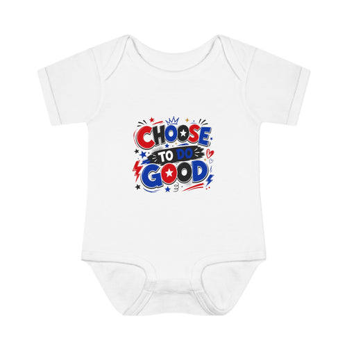Choose to Do Good Baby Bodysuit – Patriotic Red & Blue Infant Onesie