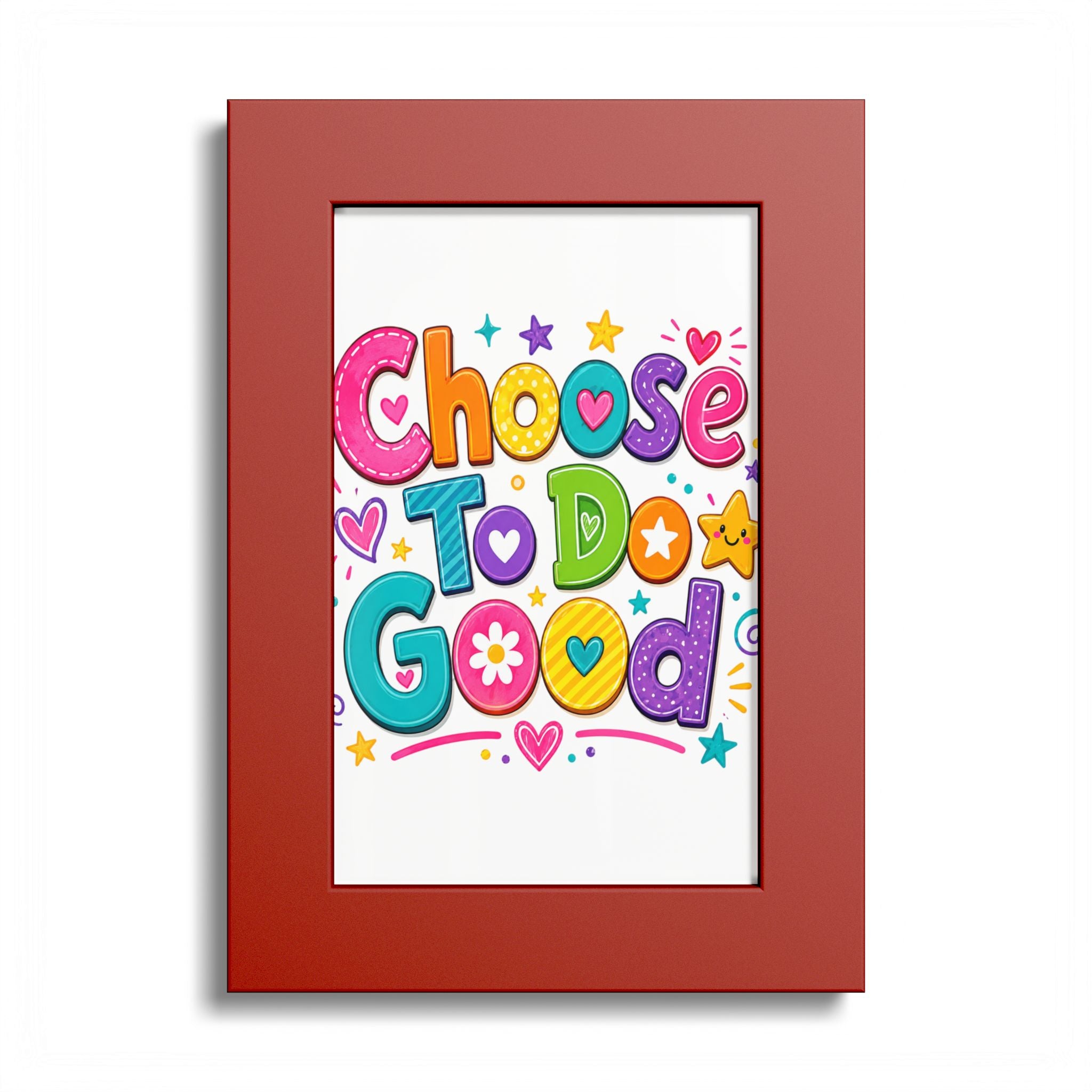 Choose To Do Good Framed Wall Art | Positive Kids Room Decor | Inspirational Children's Wall Print