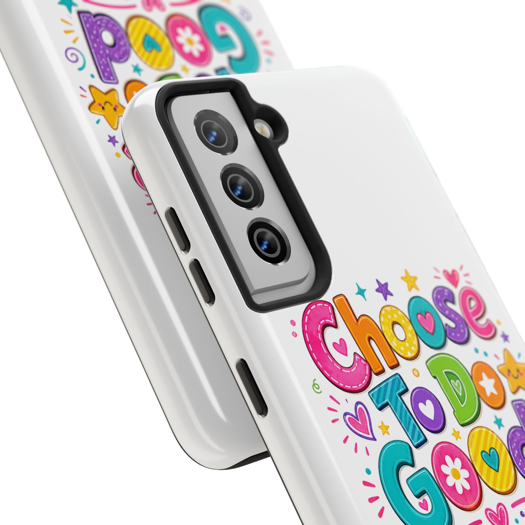 Girls Choose To Do Good Inspirational Glossy Tough Phone Case