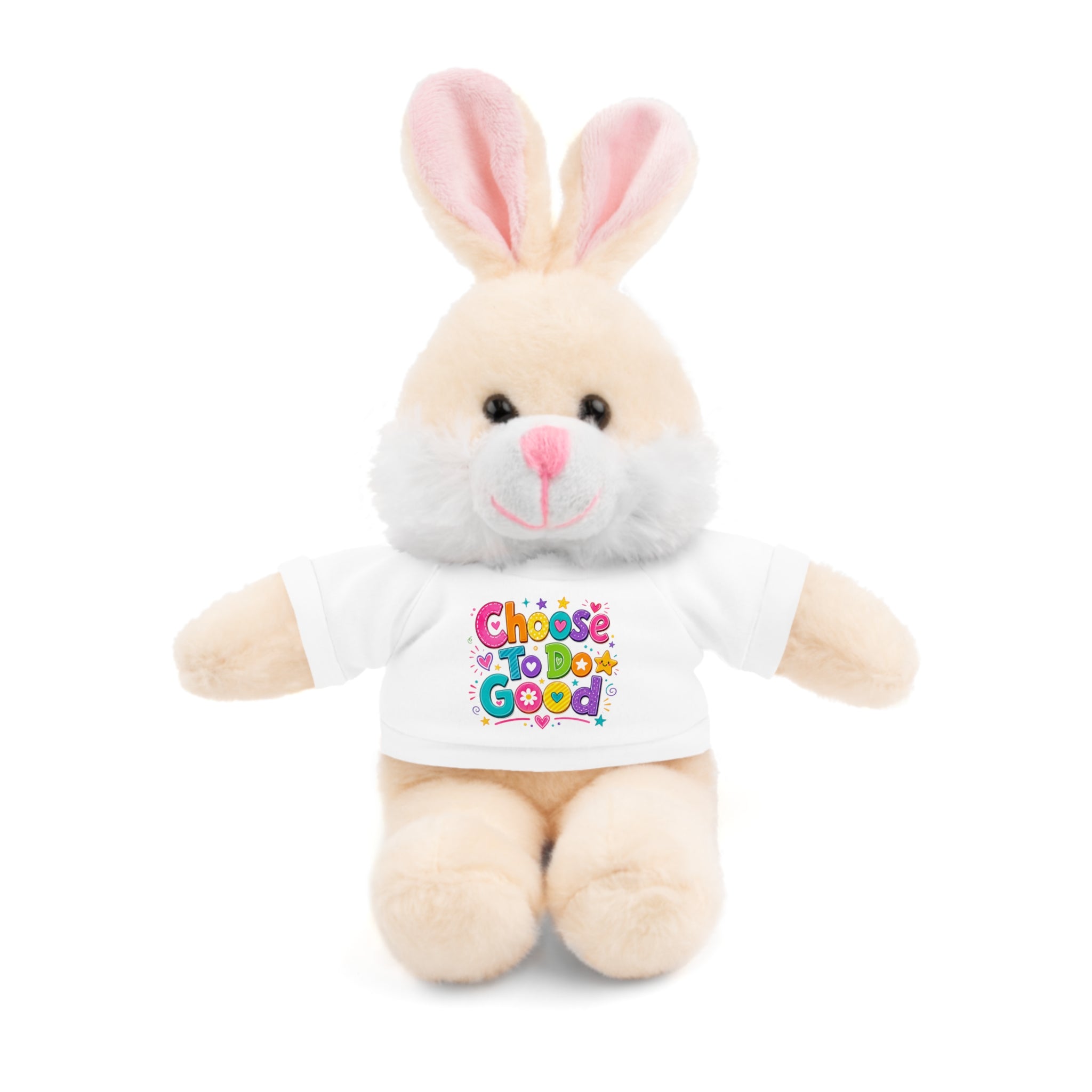 Choose To Do Good Plush Stuffed Animal with T-Shirt – Inspirational Teddy Bear & Animal Friend for Kids