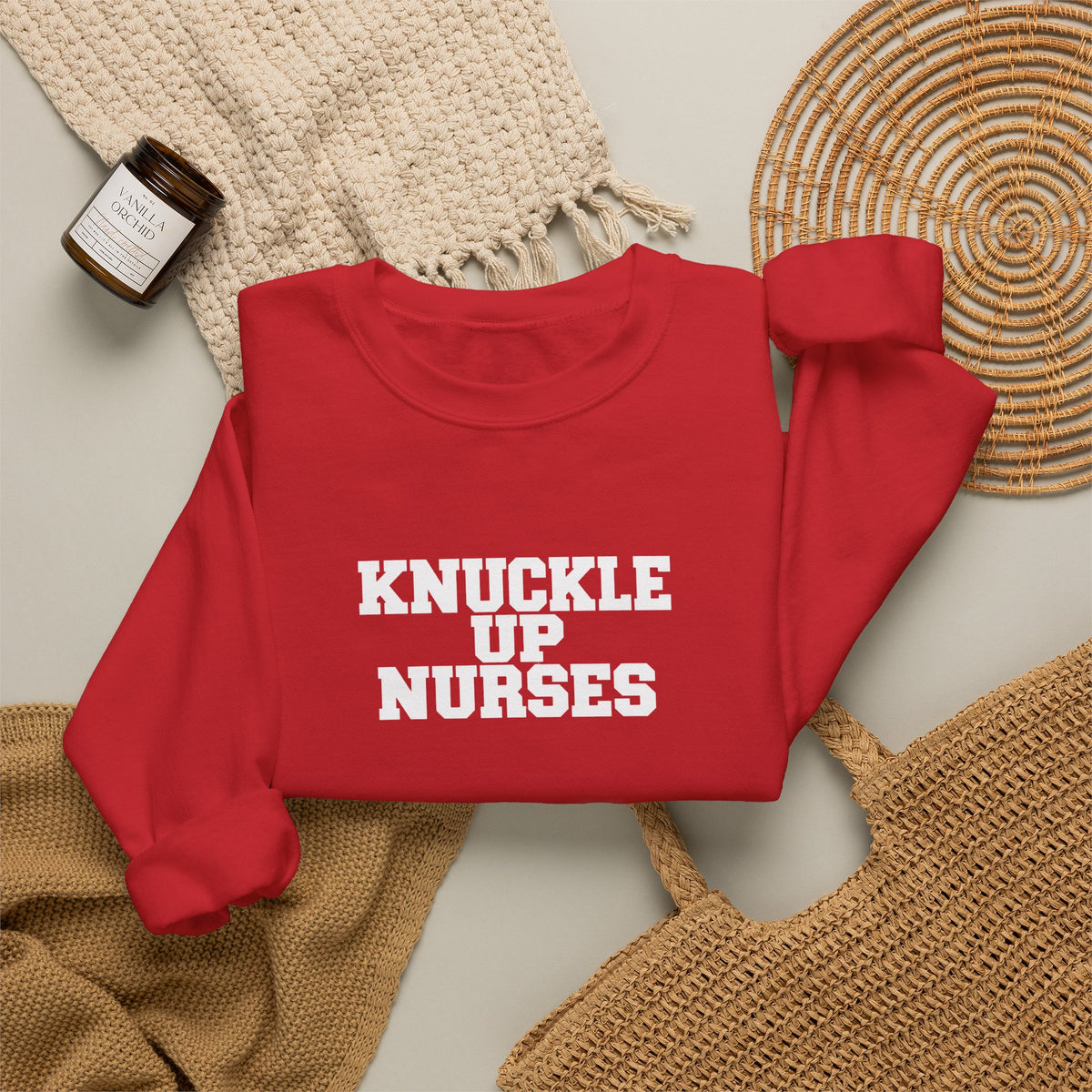 Knuckle Up Nurses Unisex Crewneck Sweatshirt