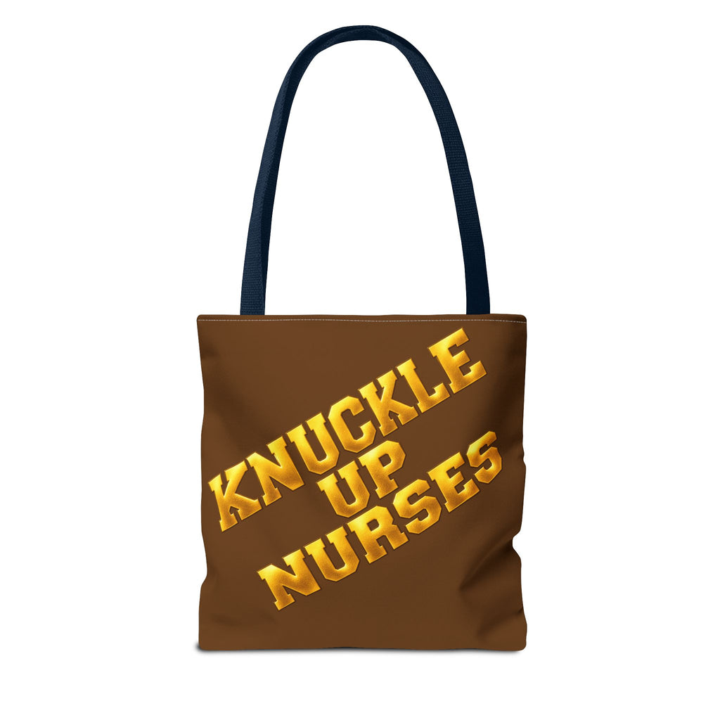 Knuckle Up Nurses Brown & Gold Everyday Tote Bag