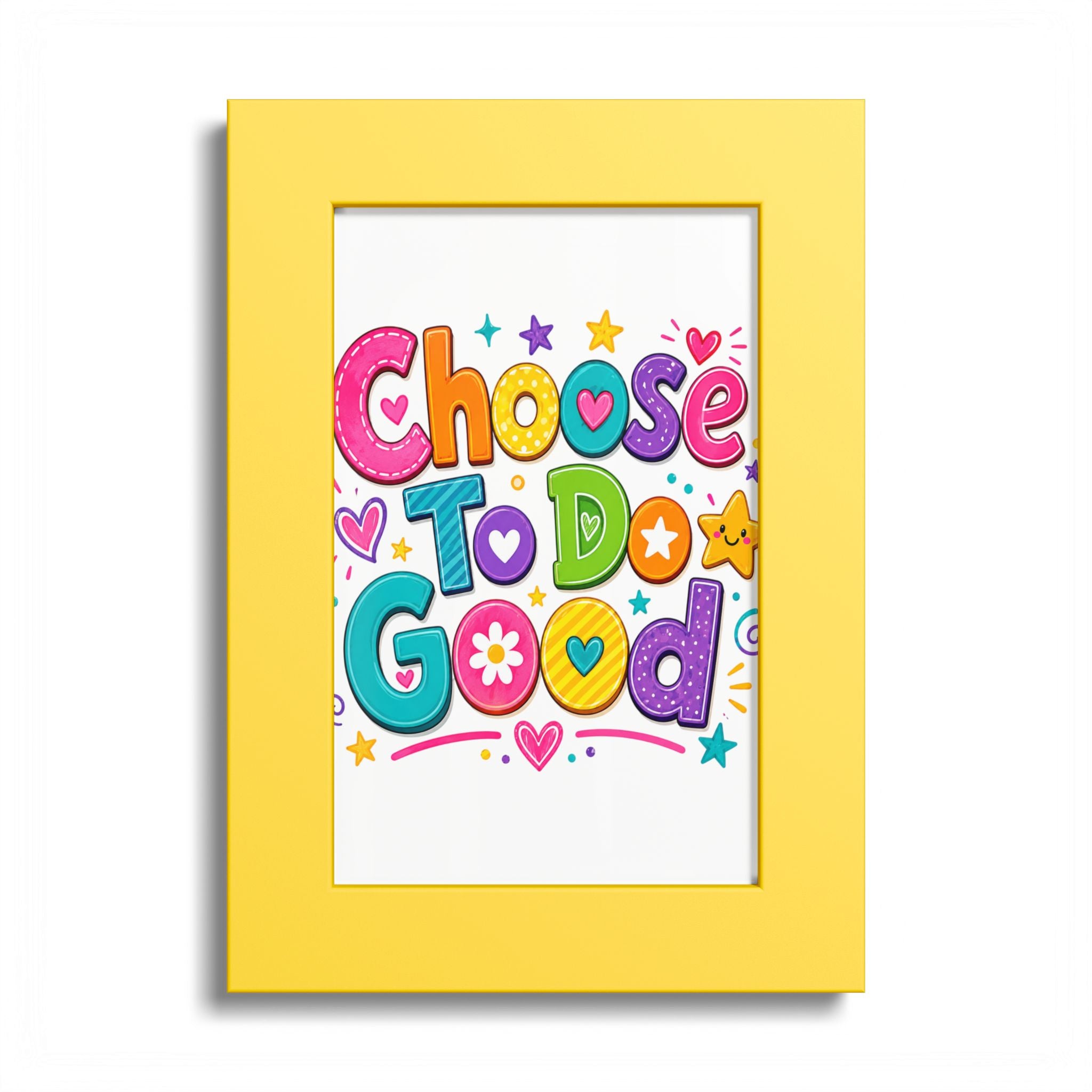 Choose To Do Good Framed Wall Art | Positive Kids Room Decor | Inspirational Children's Wall Print