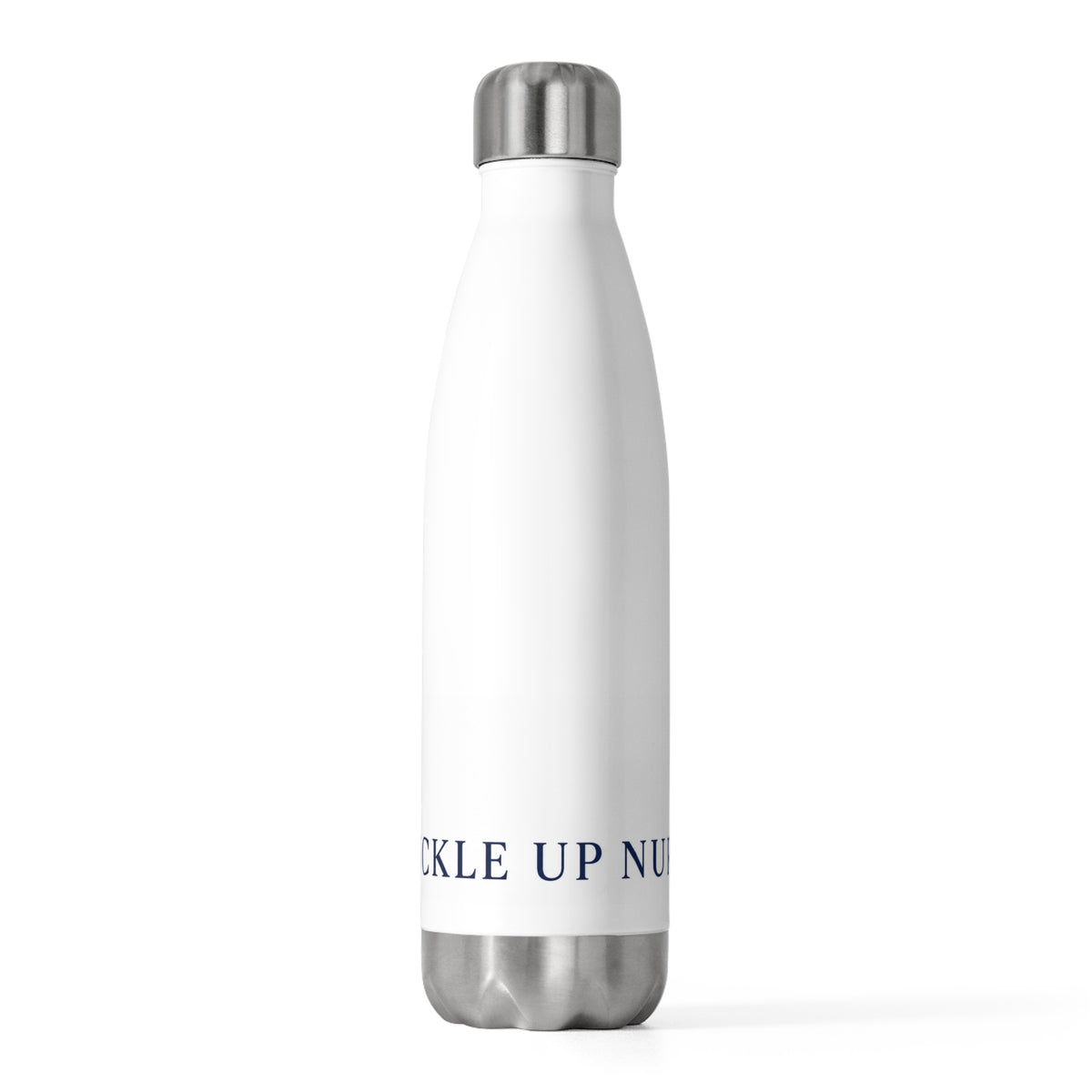 Knuckle Up Nurses 20 oz Insulated Stainless Steel Bottle – White