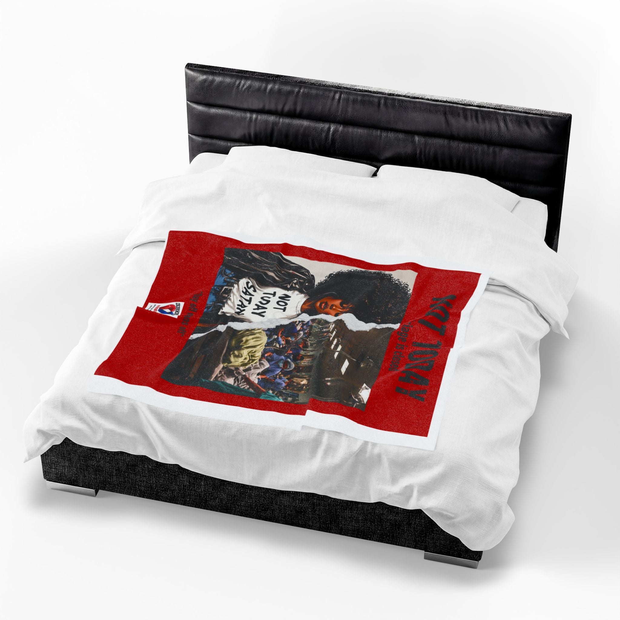 Not Today Satan Triage Is Closed Plush Blanket | Funny Nurse Blanket | Healthcare Humor Gift