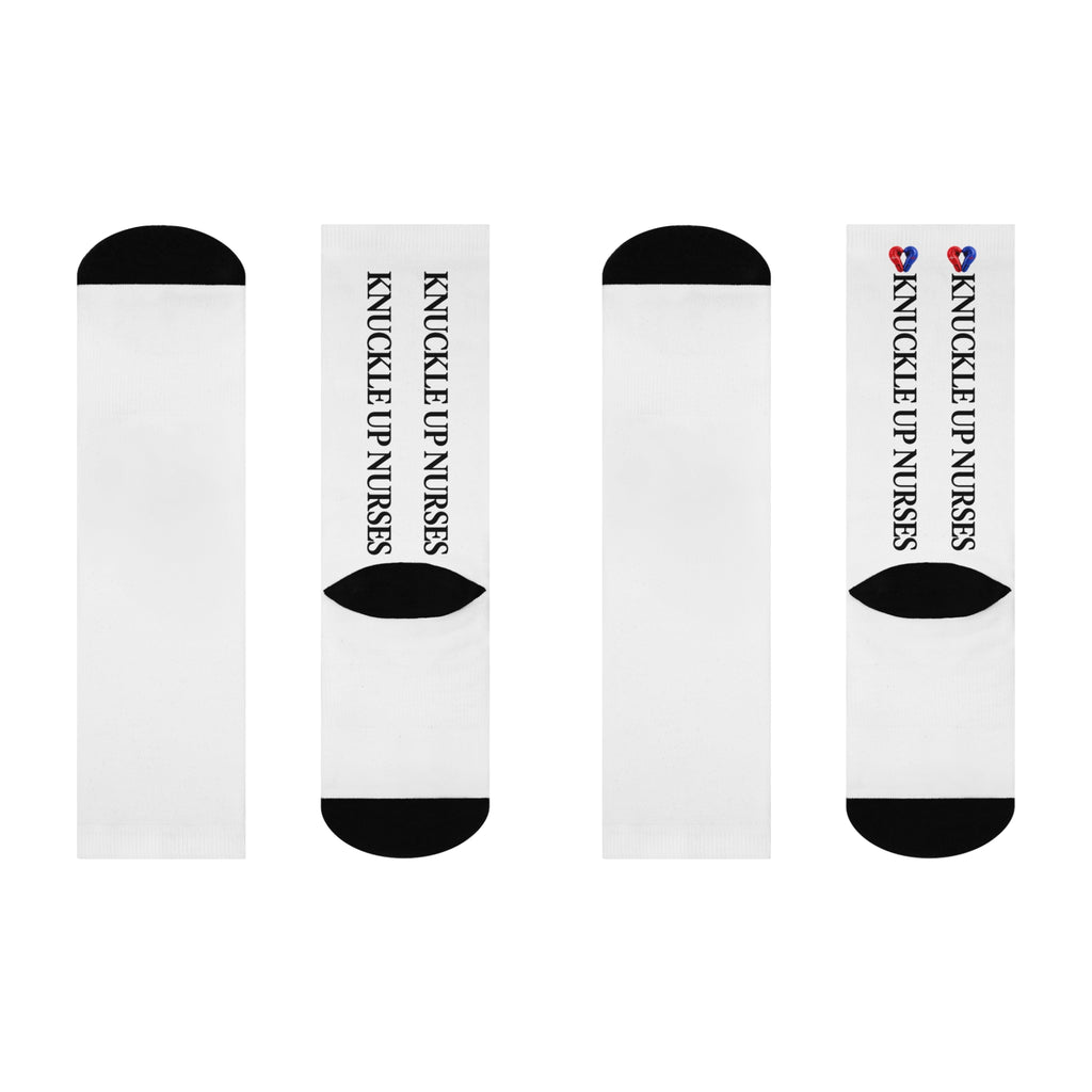 Knuckle Up Nurses Cushioned Crew Socks