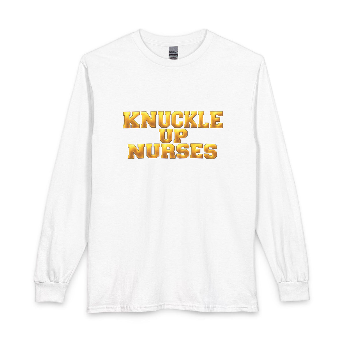 Knuckle Up Nurses Heavy Cotton Long-Sleeve T-Shirt