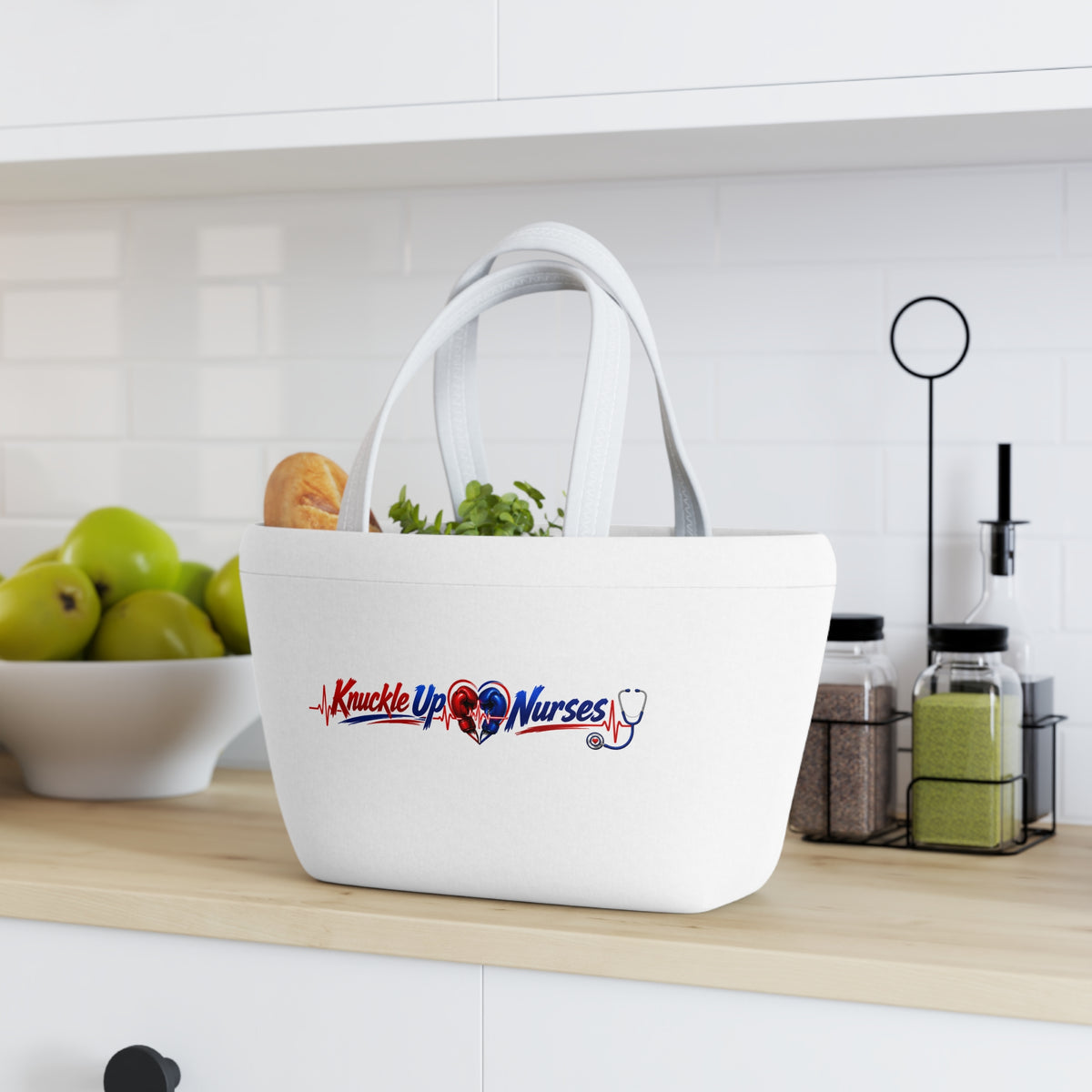 Knuckle Up Nurses Lunch Bag | Healthcare Work Meal Tote