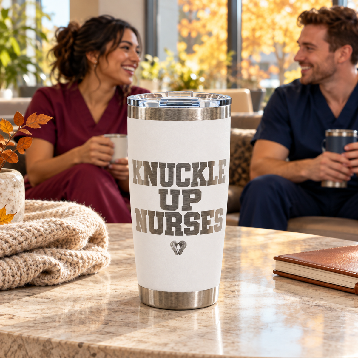 Knuckle Up Nurses Engraved Riva Tumbler — 20 oz
