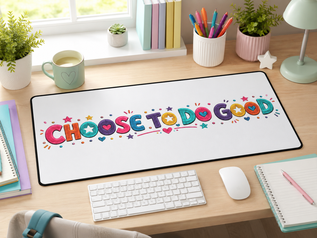 Choose To Do Good Girls Desk Mat | Knuckle Up Kids