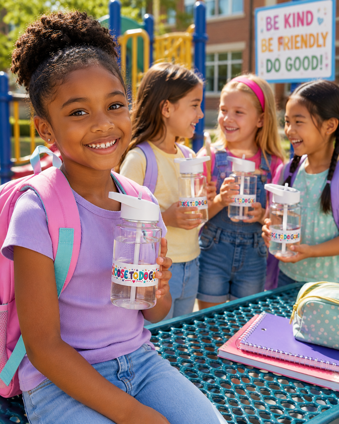 Choose To Do Good Girls Water Bottle – Knuckle Up Kids