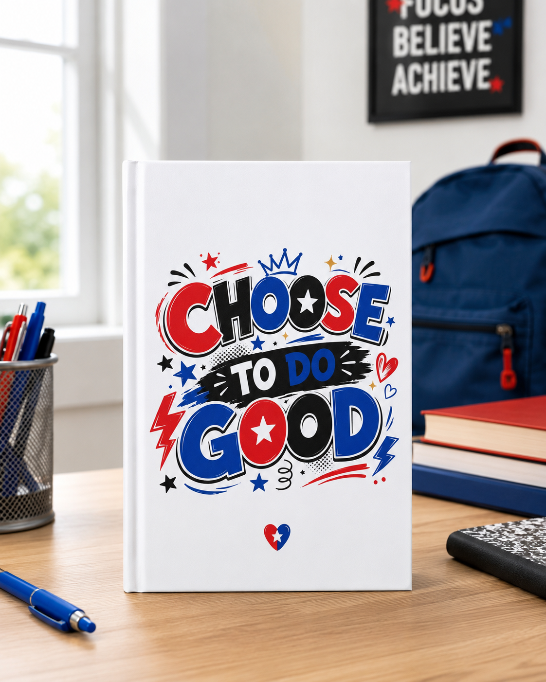 Choose To Do Good Boys Puffy Hardcover Notebook – Knuckle Up Kids