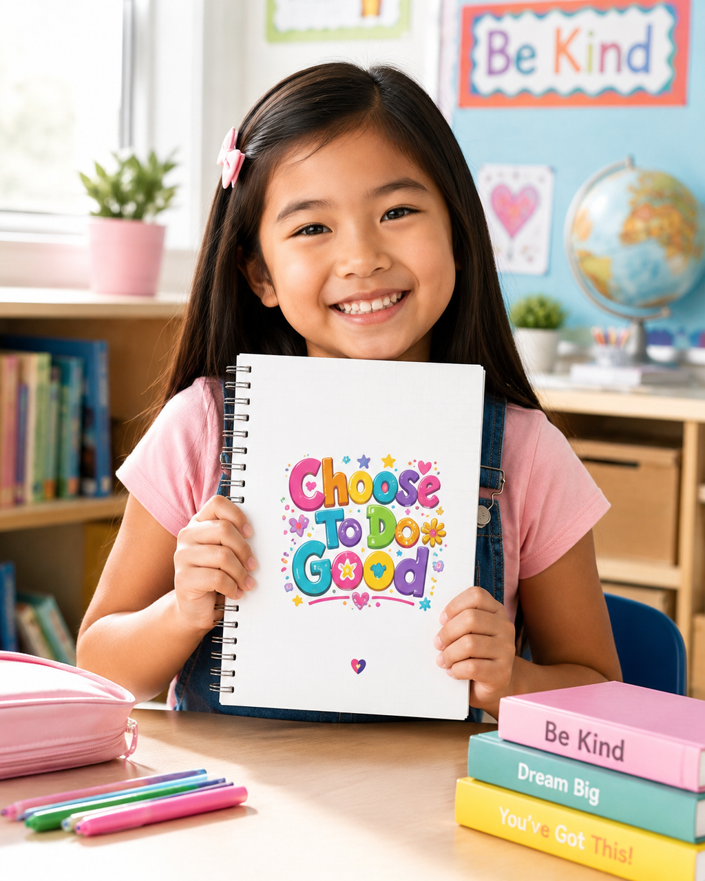Choose To Do Good Girls Spiral Notebook – Knuckle Up Kids