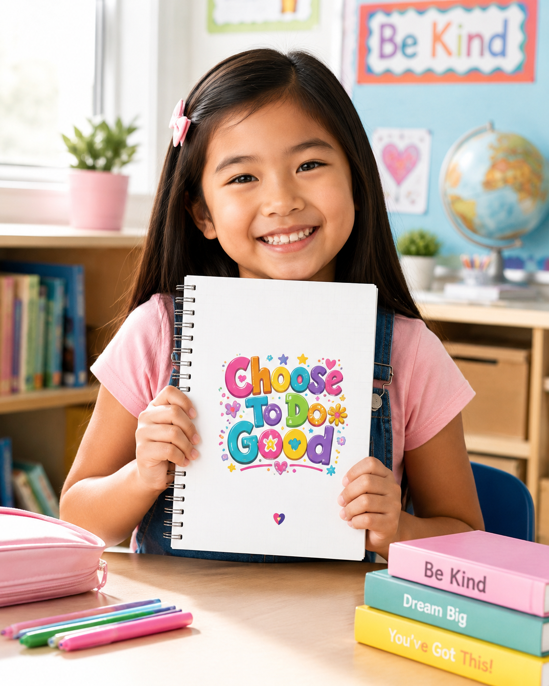 Choose To Do Good Girls Spiral Notebook – Knuckle Up Kids