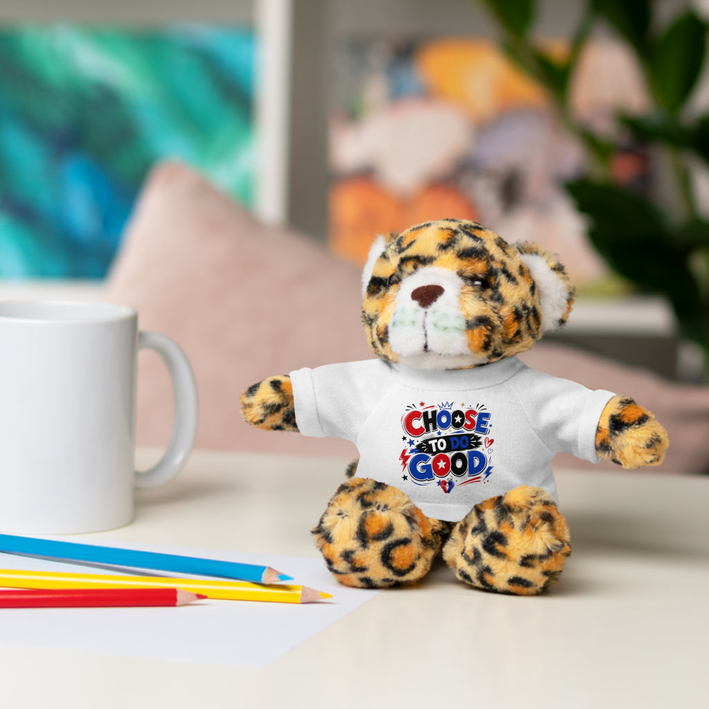 Choose To Do Good Boys Plush Stuffed Animal with T-Shirt – Inspirational Gift for Boys