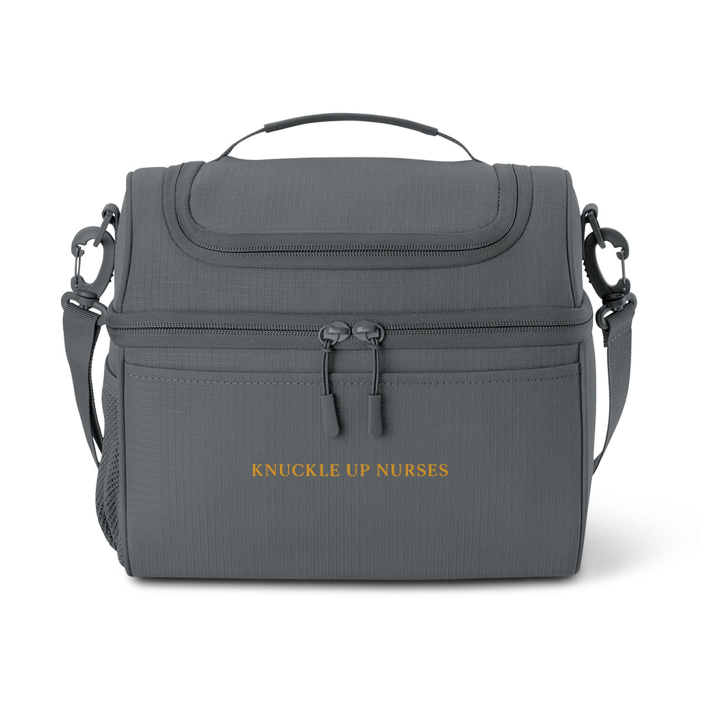 Knuckle Up Nurses Insulated Lunch Cooler Bag – Gray