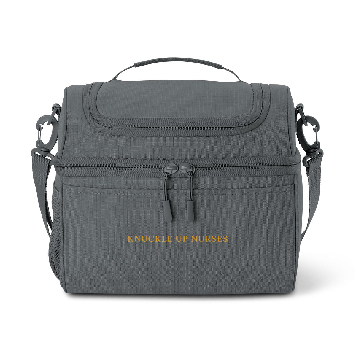 Knuckle Up Nurses Insulated Lunch Cooler Bag – Gray